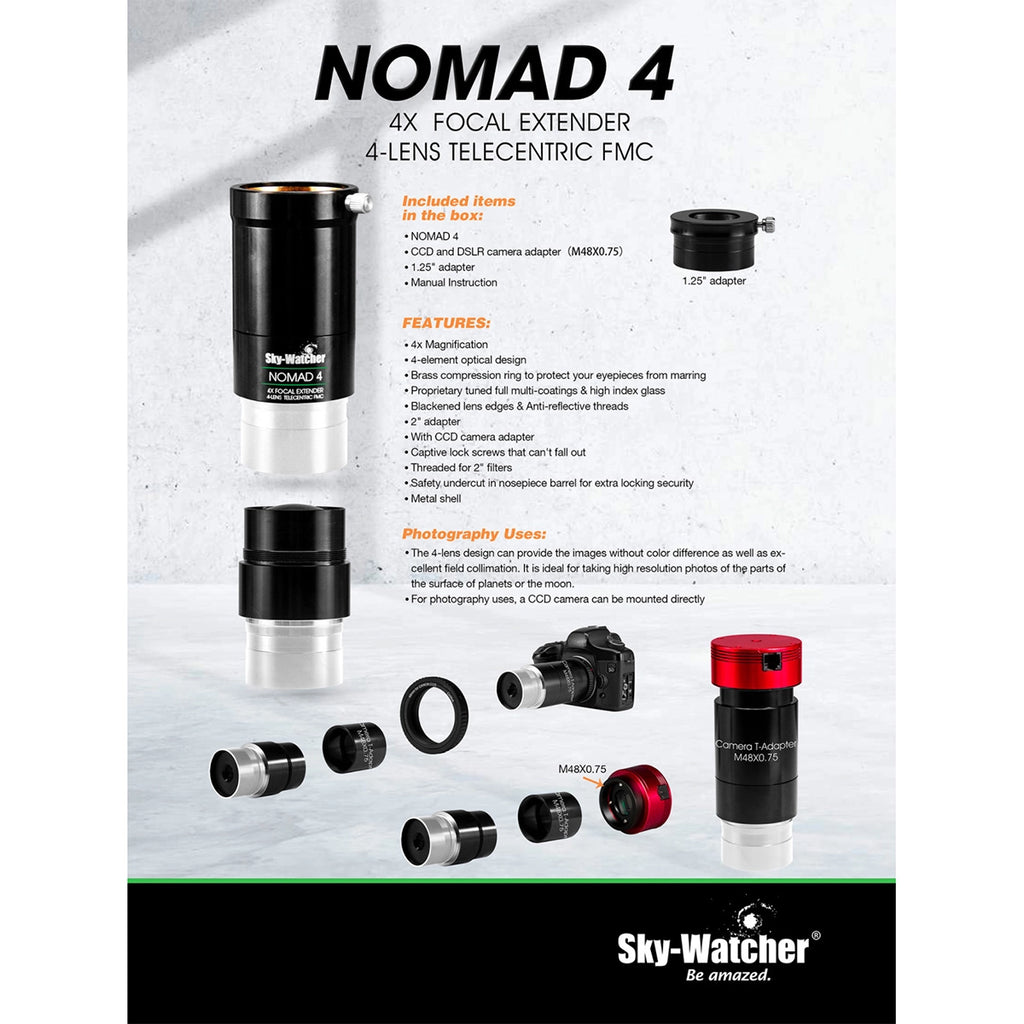 Barlow Skywatcher Nomad 4x APO - 50.8mm