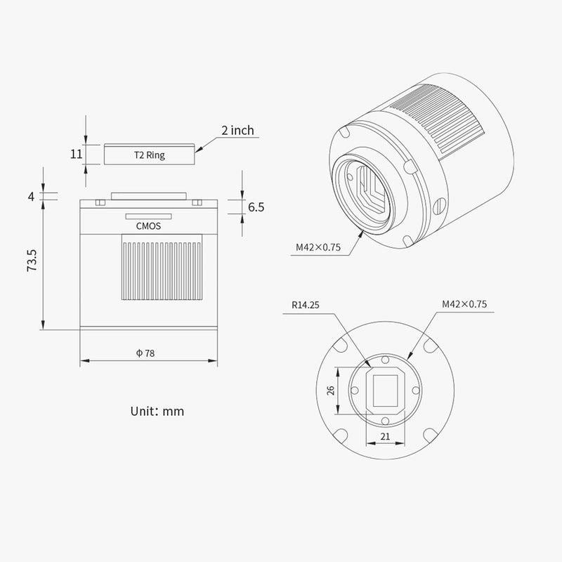 Camera CCD ZWO ASI 183 PRO
