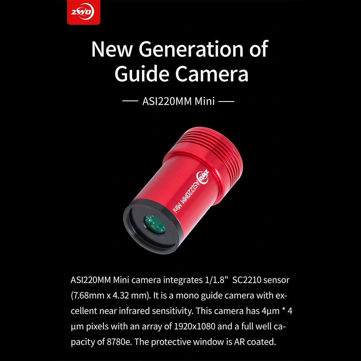 Camera CCD ZWO ASI 220MM Mini