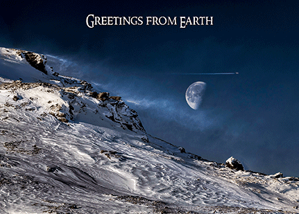 Cărți poștale 3D Earth, Moon și Sun