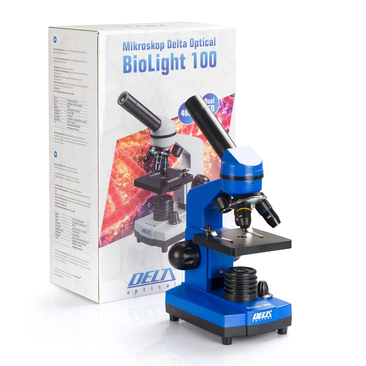 Microscop biologic pentru elevi BioLight 100 Azure (40-400x)