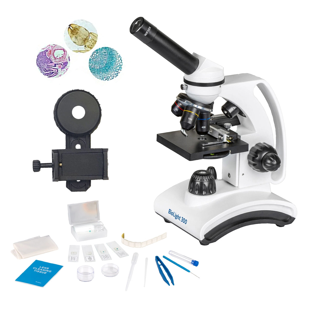 Set microscop biologic monocular BioLight 300 (40-400x) cu LED