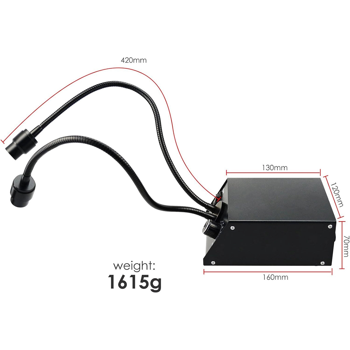 Iluminator dual de mare intensitate cu lumina rece cu LED