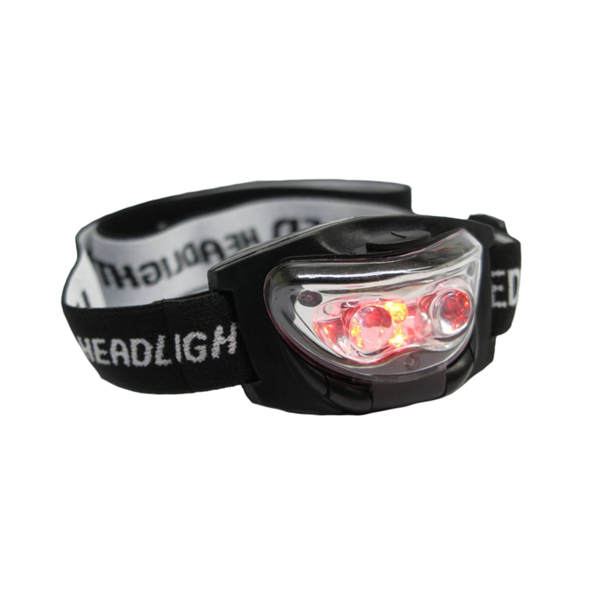 Lanterna frontala cu lumina LED rosu si alba
