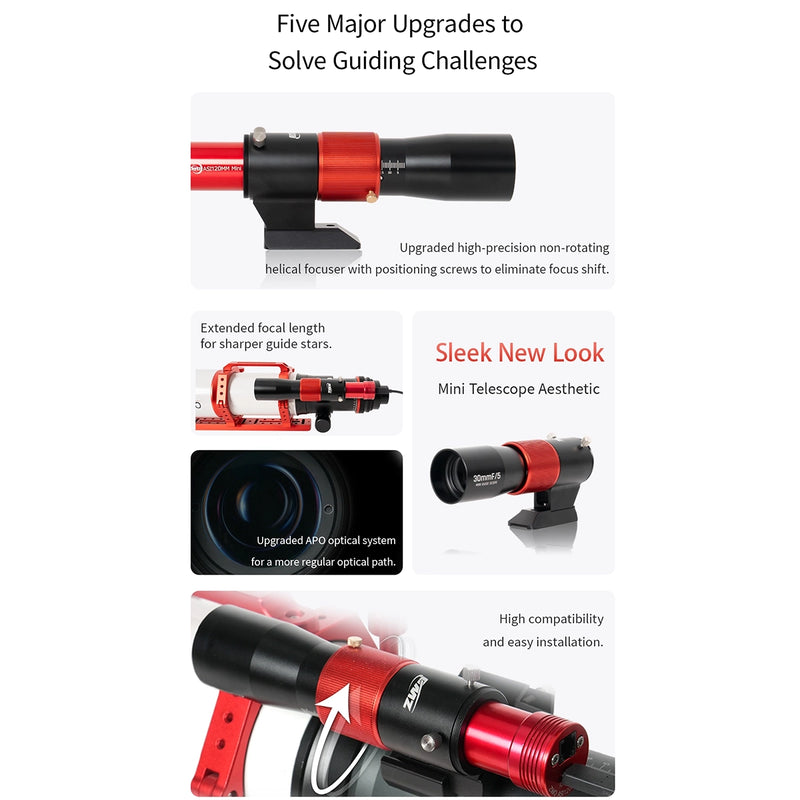 Luneta de ghidaj ZWO 30 F5 Mini Guide Scope