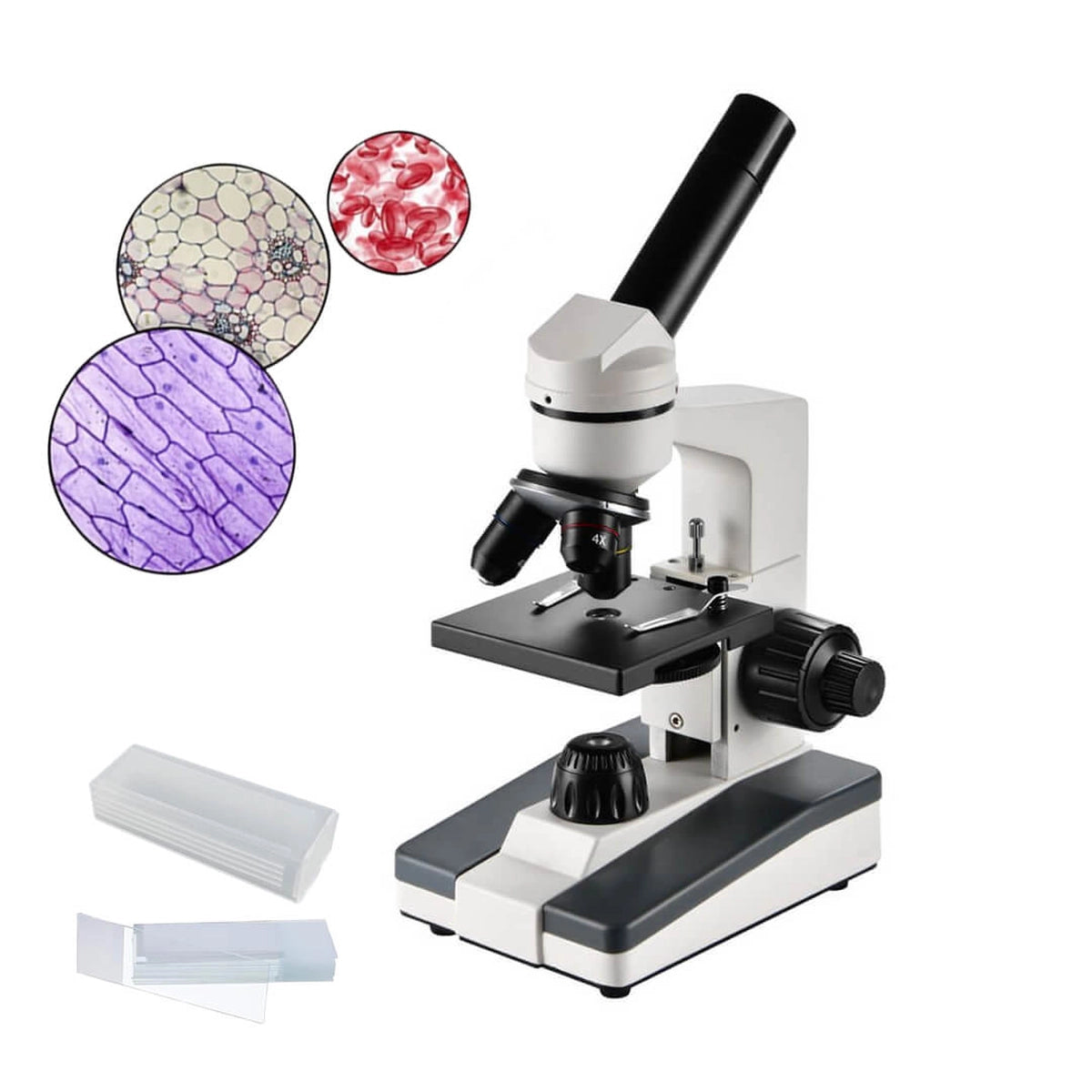 Microscop biologic Student 14 pentru elevi Student  (40-400x) cu LED