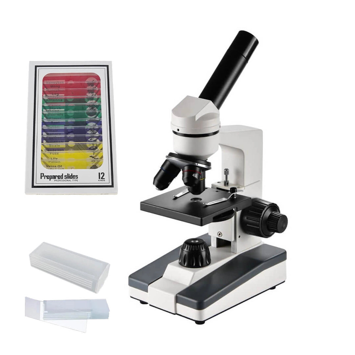 Microscop biologic Student 14 pentru elevi Student  (40-400x) cu LED