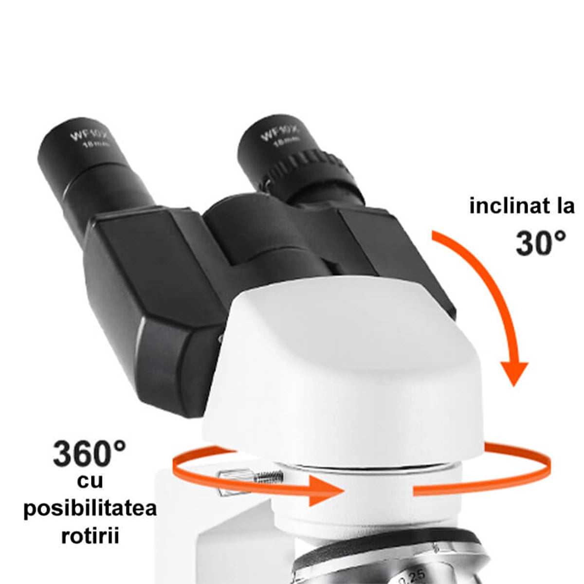 Microscop biologic binocular BIM-105B (40x - 1000x) cu LED