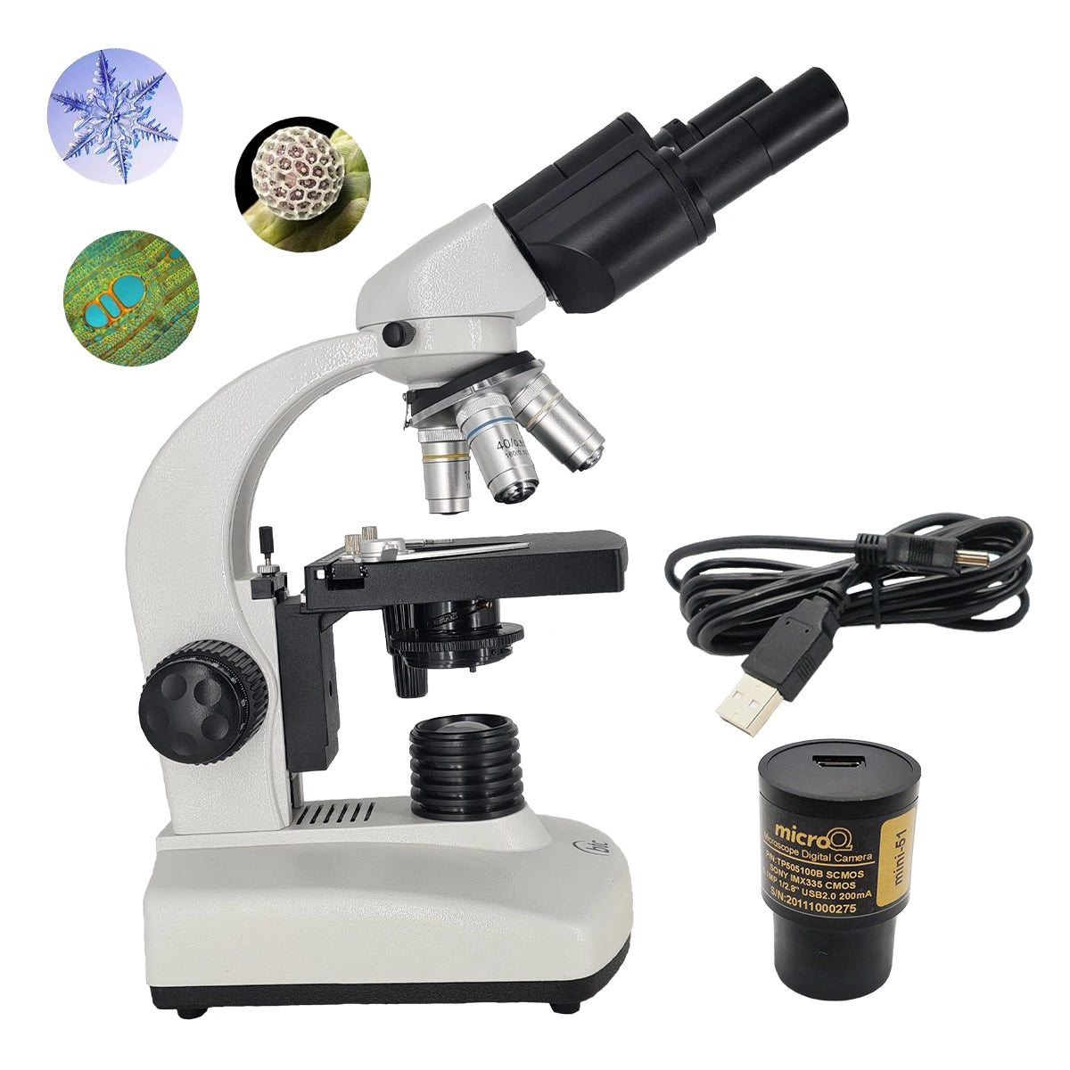 Microscop biologic binocular BIM-105B (40x - 1000x) cu LED