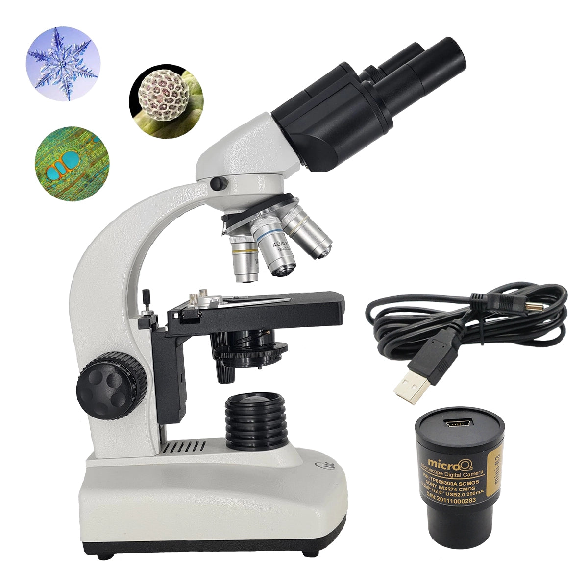 Microscop biologic binocular BIM-105B (40x - 1000x) cu LED