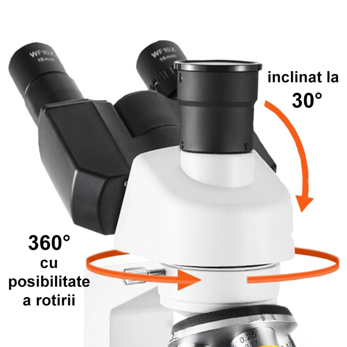 Microscop biologic trinocular BIM-105T (40x - 1000x) cu LED
