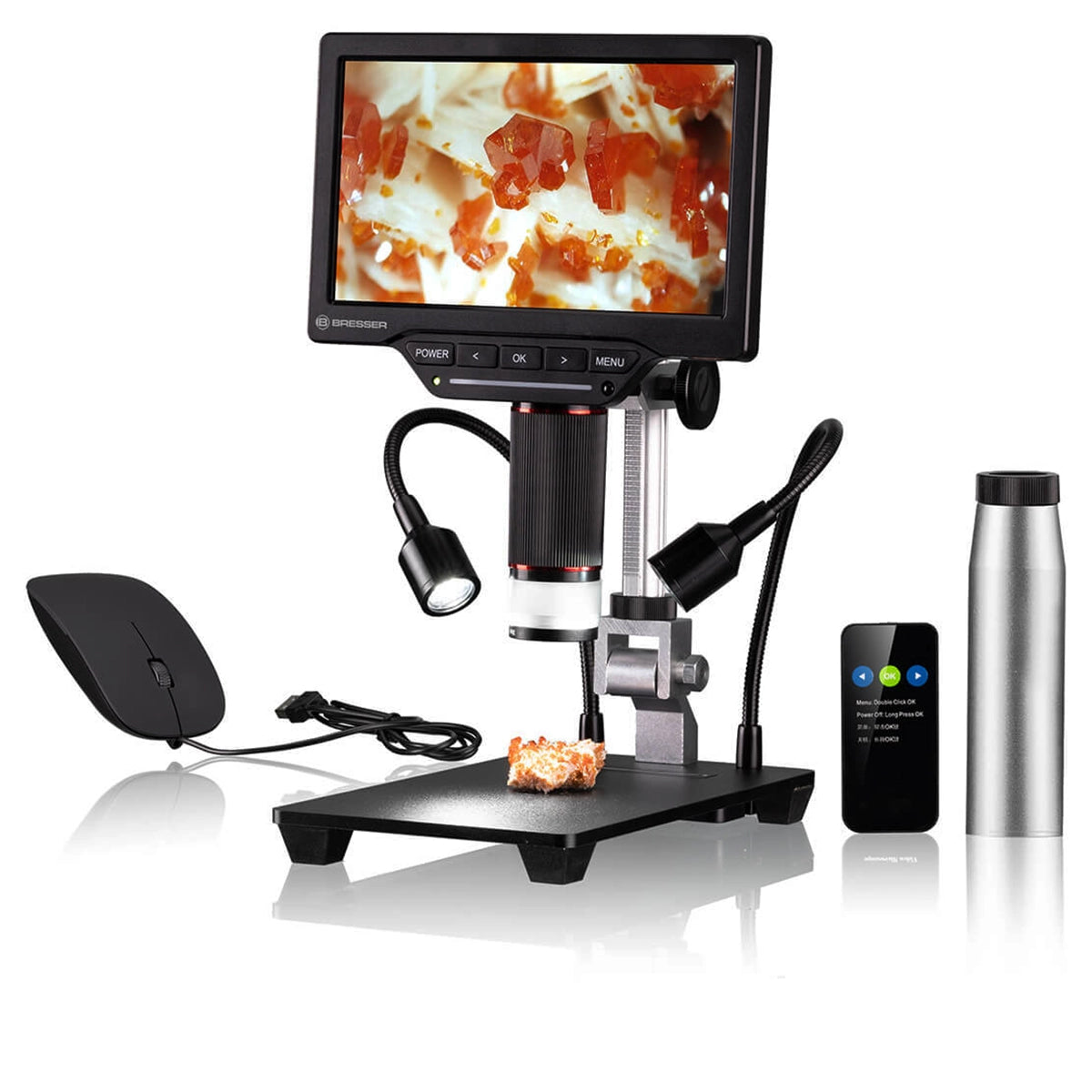 Microscop digital Bresser WiFi 1080P 2L cu ecran LCD