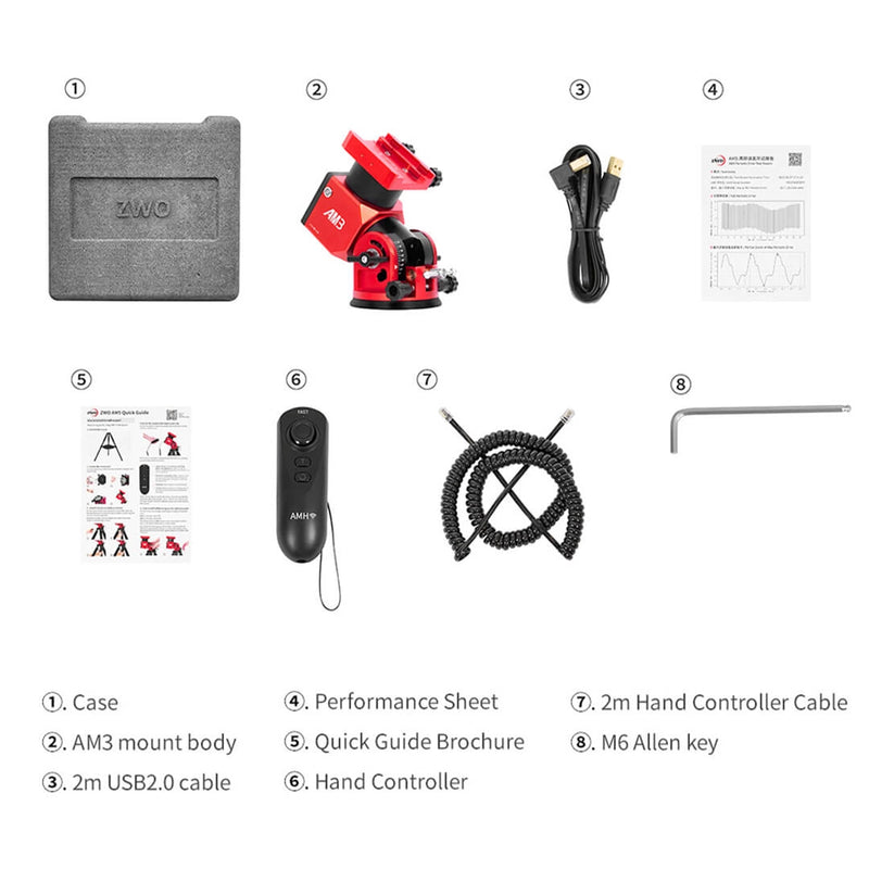 Montura ecuatoriala ZWO AM3 Harmonic - GoTo travel