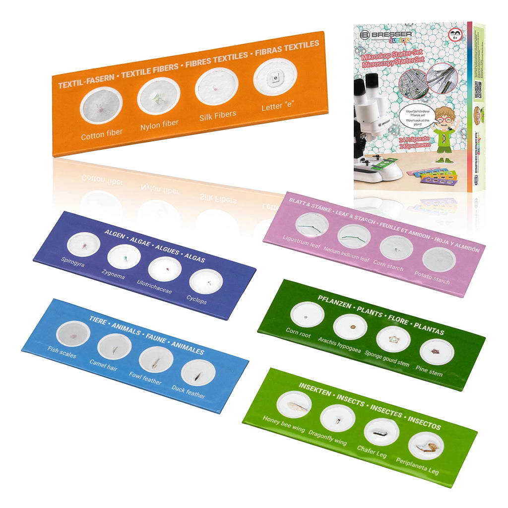 Preparate pentru microscop BRESSER JUNIOR (24 buc)