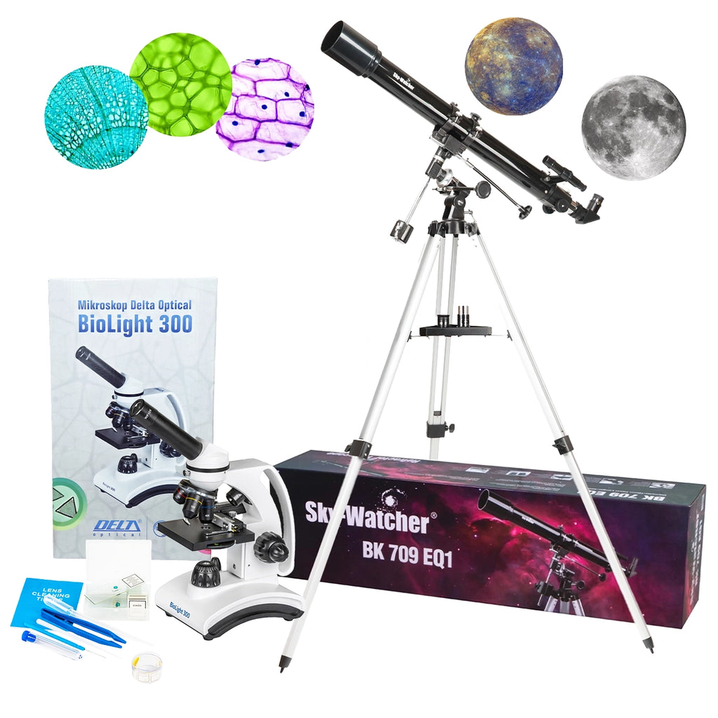 Set pentru copii Telescop 70/900 EQ1 si microscop BioLight 300