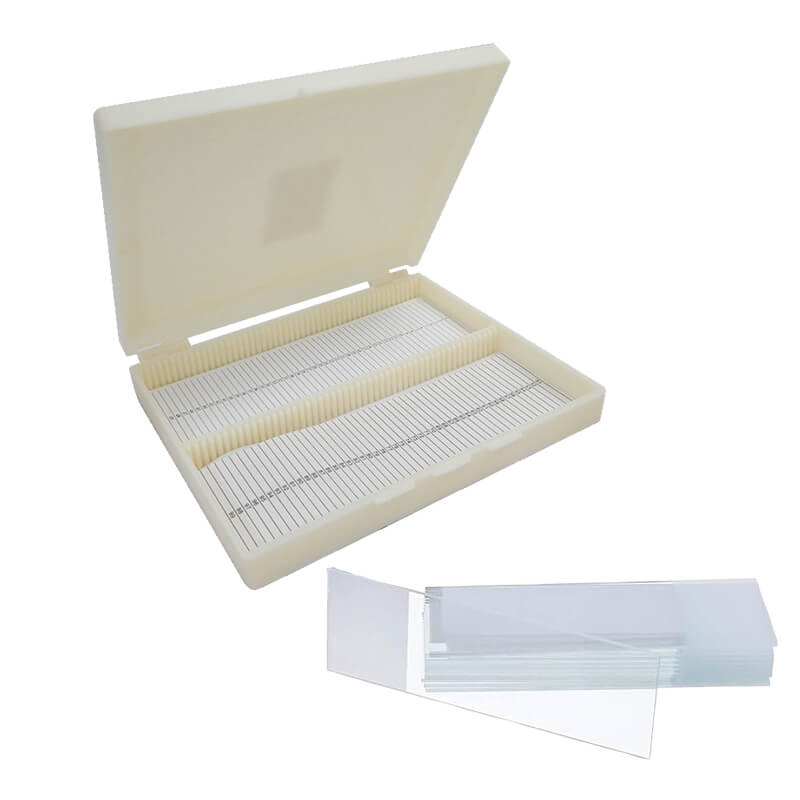 Set 100 lame de microscop cu cutie (plastic) image 1