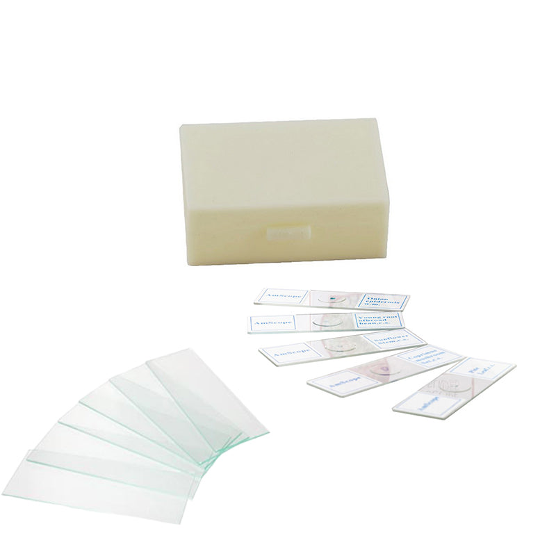 Set 10 preparate + 5 lame pentru microscop image 1