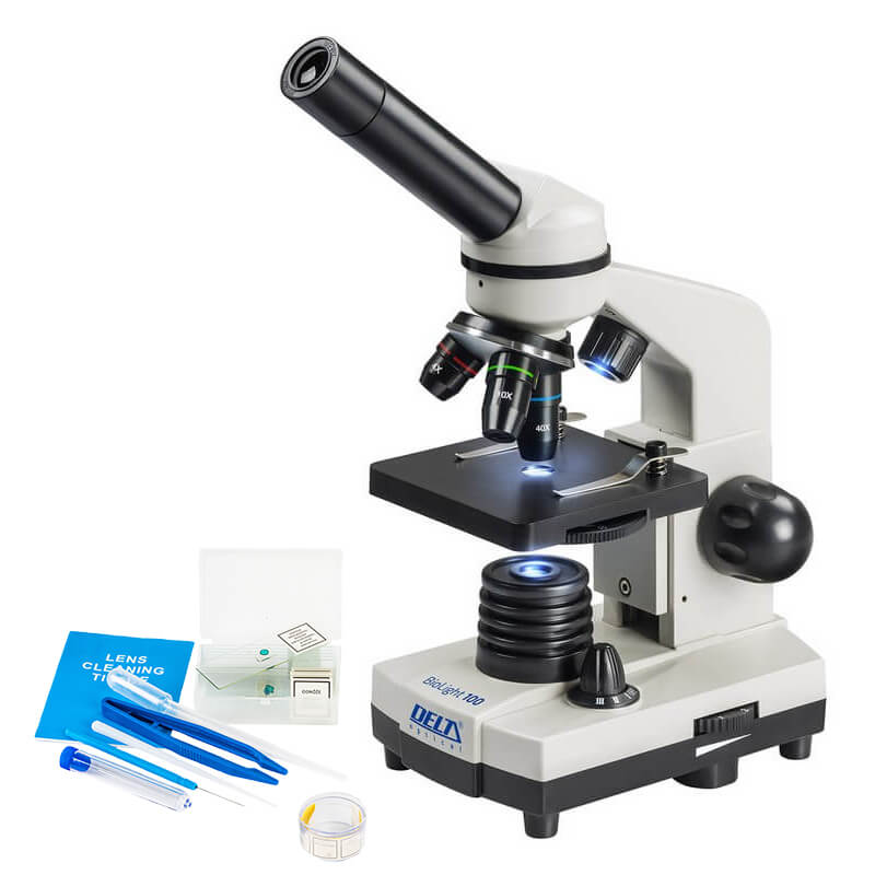 Set microscop biologic pentru copii si elevi BioLight 100 Alb (40-400x) image 1