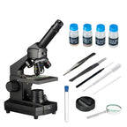 Set microscop biologic pentru elevi Student 12 (40-640x) cu LED image 1