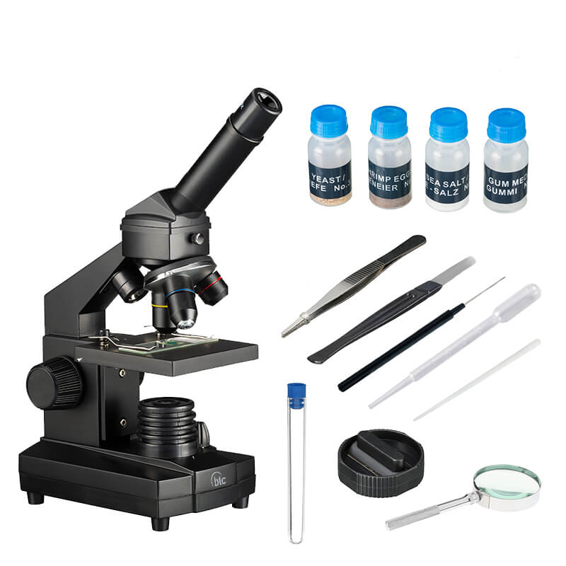 Set microscop biologic pentru elevi Student 12 (40-640x) cu LED image 1