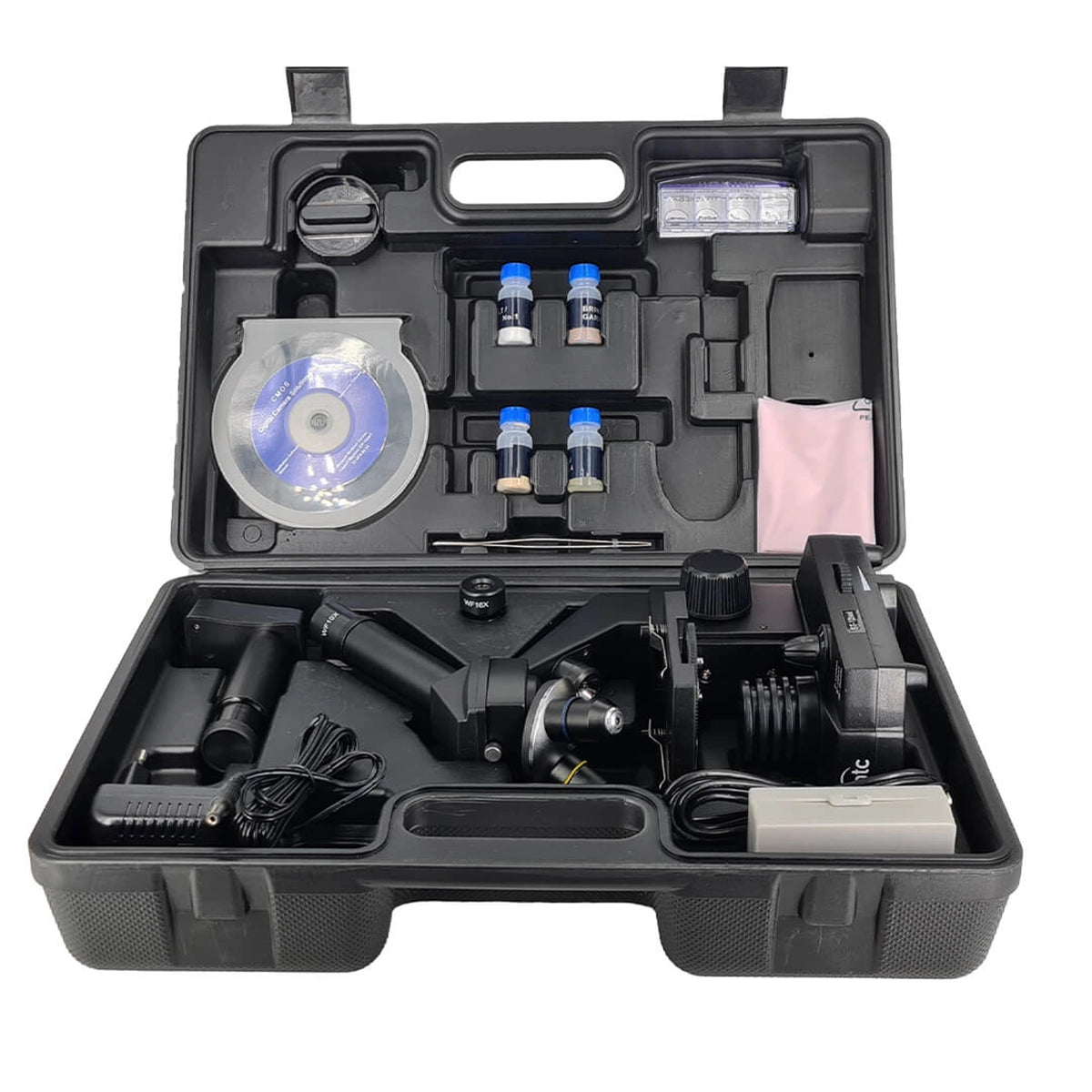 Set microscop biologic Student 12 cu camera (40-640x) pentru copii si elevi
