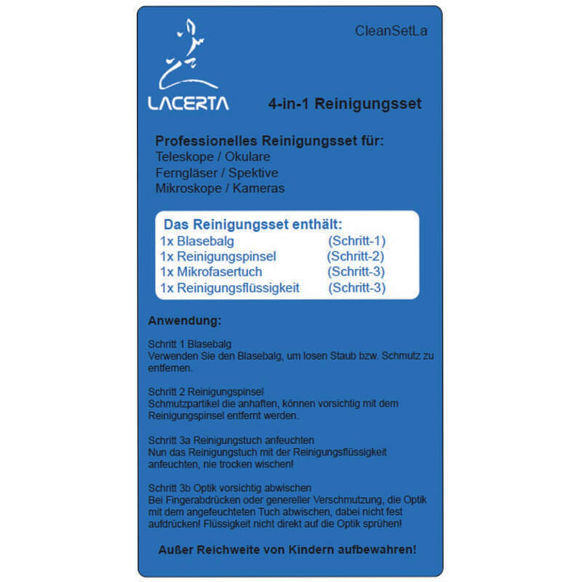 Set pentru curatirea optica Lacerta