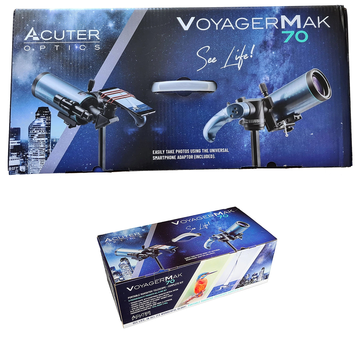 Telescop Acuter Voyager Maksutov-Cassegrain 70 set