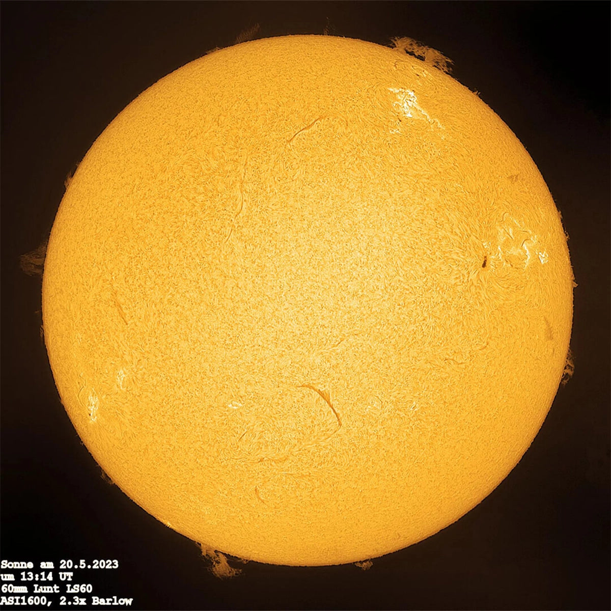 Telescop LUNT solar LS60MT/R&P pentru observatii Solare si la cerul noptii
