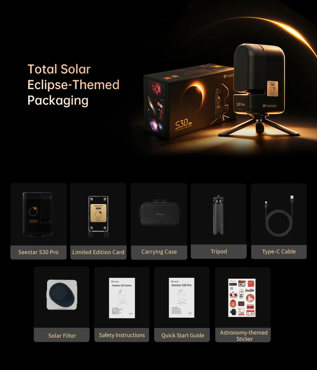 Telescop inteligent ZWO SeeStar S30 PRO Total Solar Eclipse Edition