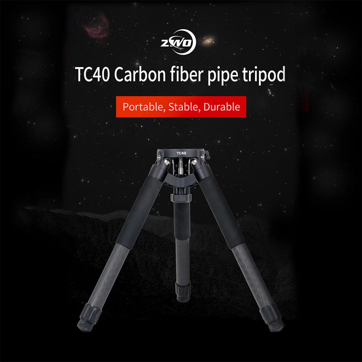 Trepied din fibră de carbon ZWO TC40