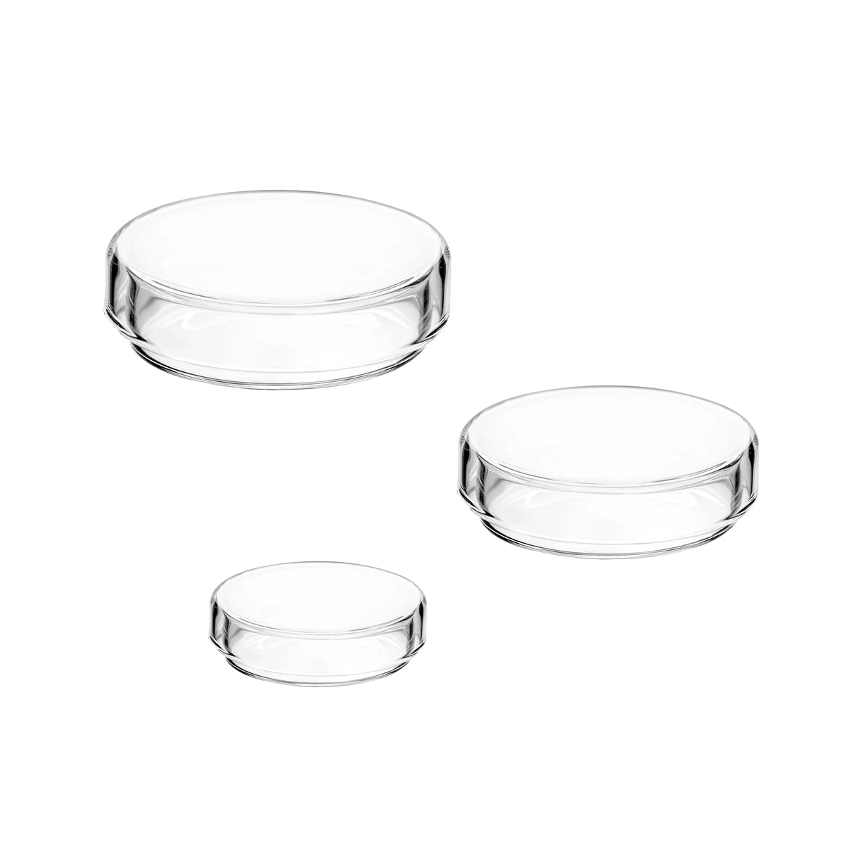 Vas Petri din sticla cu capac