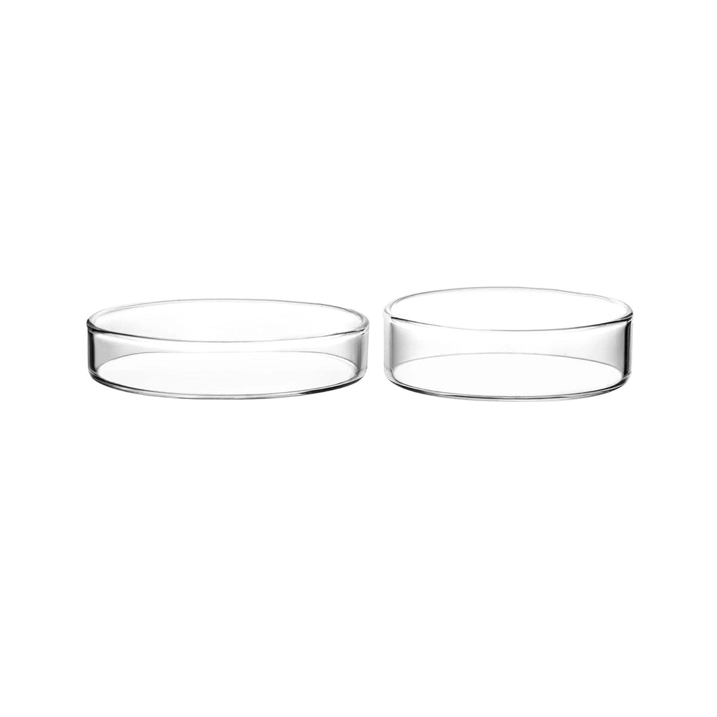 Vas Petri din sticla cu capac