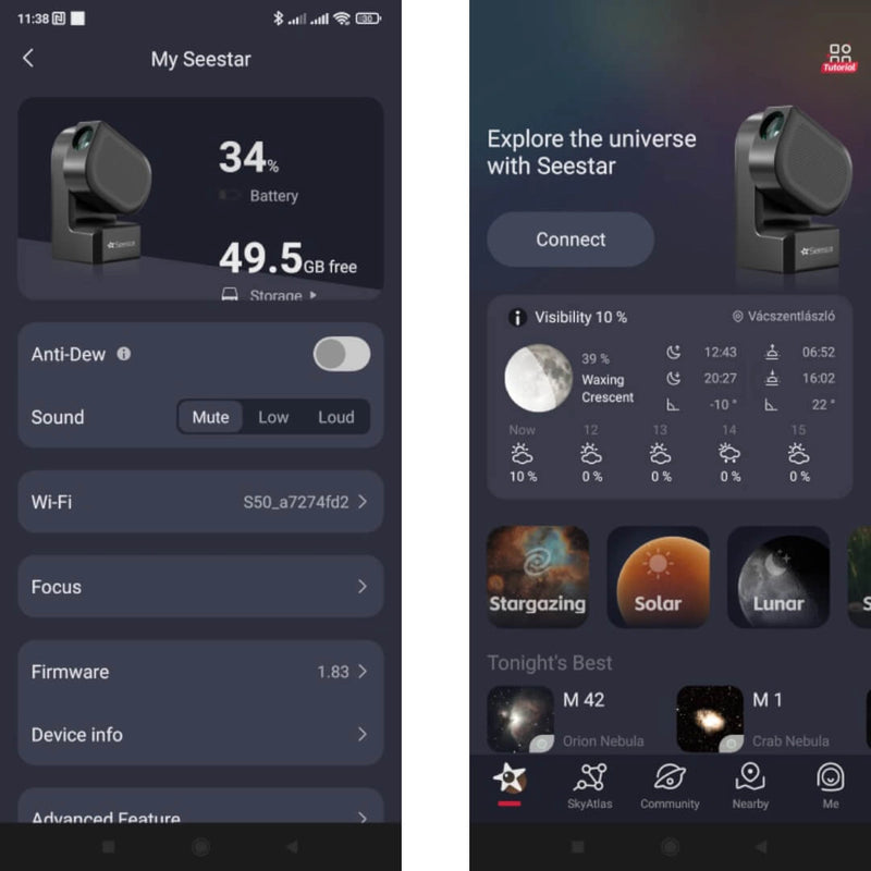 Telescop inteligent ZWO SeeStar S50 Smart