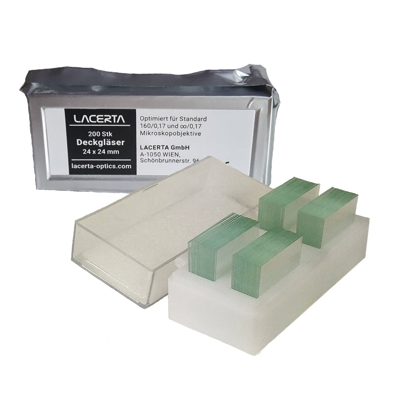 Lamele pentru microscop 24x24 - 200 buc image 2