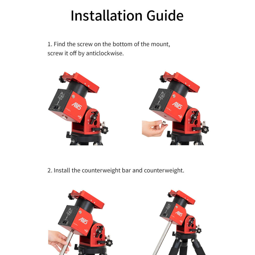 Bară de contragreutati ZWO pentru montura AM3 si AM5 image 3