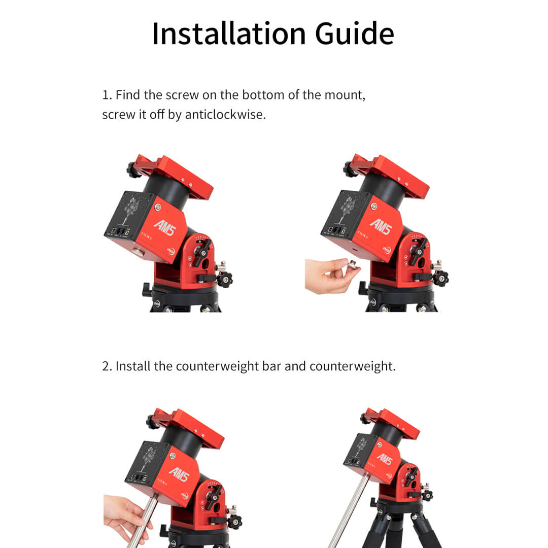 Bară de contragreutati ZWO pentru montura AM3 si AM5 image 3