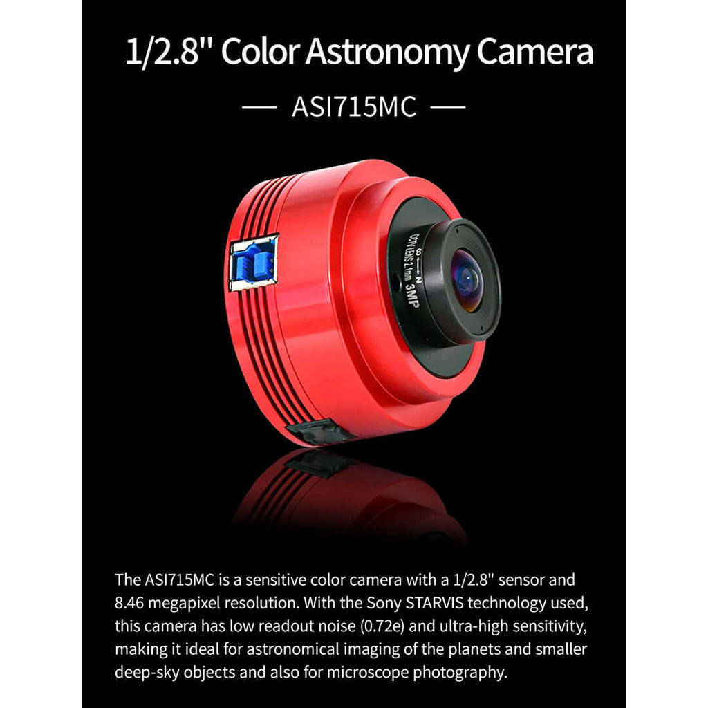 Camera CCD ZWO ASI 715MC colorat USB3 image 2