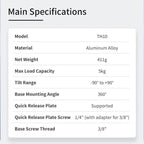 Cap de trepied fluid ZWO Seestar TH10 image 4