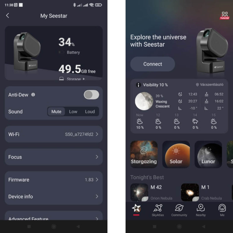 Telescop inteligent ZWO SeeStar S50 Smart