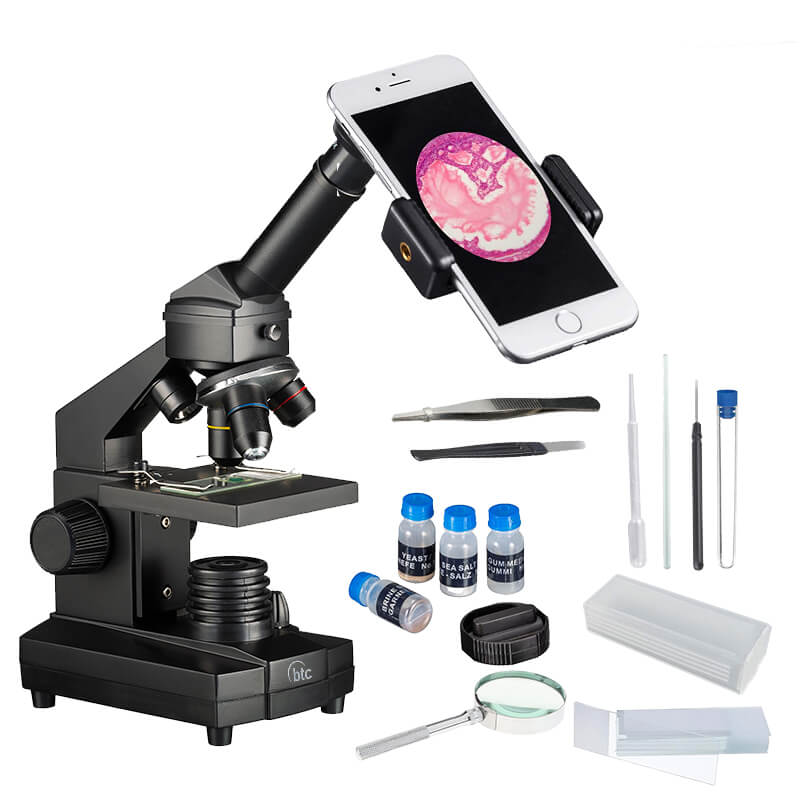 Set microscop biologic pentru elevi Student 12 (40-640x) cu LED image 4
