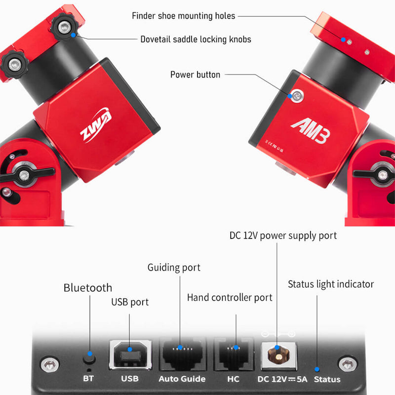Montura ecuatoriala ZWO AM3 Harmonic - GoTo travel